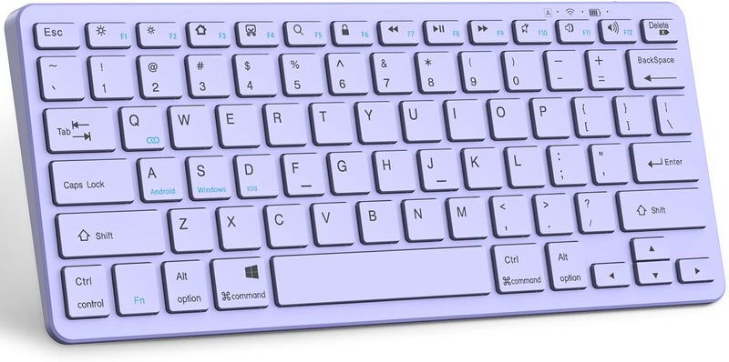 TaIYanG Bluetooth Keyboard for iPad Wireless Keyboard Compatible with iPad 10th/10.2(9th/8th/7th Generation), Air 5th/4th, Pro 11/12.9, 9.7, Mini and All Bluetooth Devices (Light Purple) - Image 1